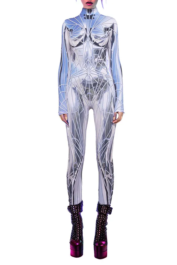 MB FASHION Vibrant High-Neck Full-Body Jumpsuits 6707LY