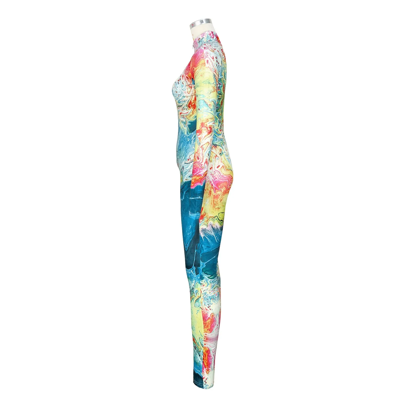 MB FASHION Vibrant High-Neck Full-Body Jumpsuits 6707LY