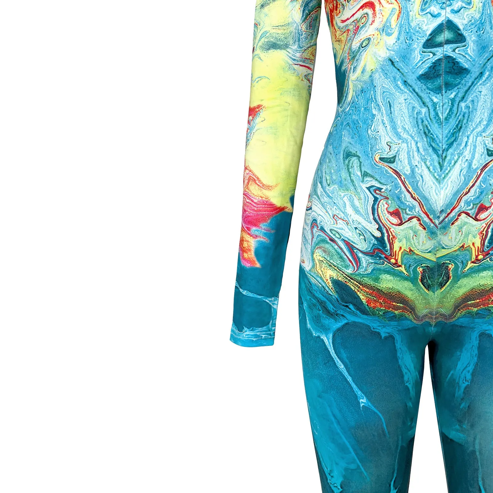MB FASHION Vibrant High-Neck Full-Body Jumpsuits 6707LY
