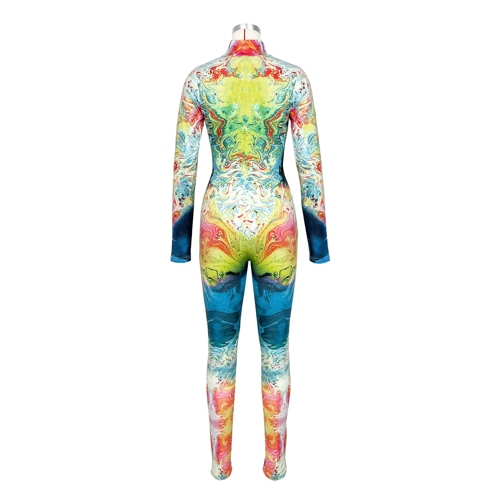 MB FASHION Vibrant High-Neck Full-Body Jumpsuits 6707LY