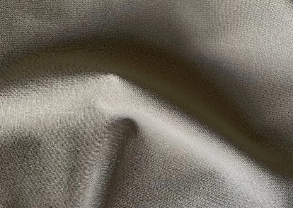 Mid-Weight Basic Khaki Stretch Wool Twill (Made in Italy)
