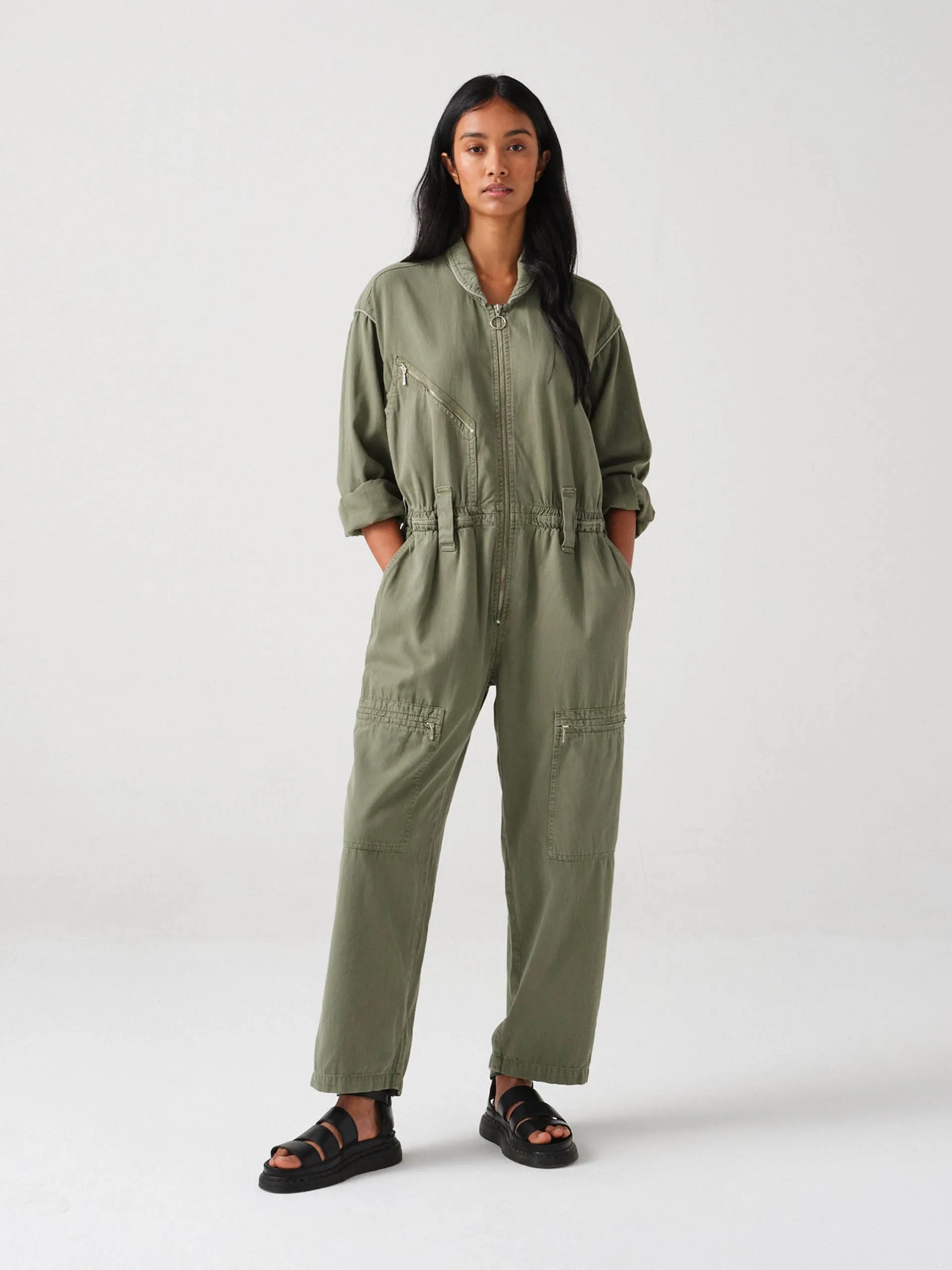 Moss green Amelia all in one