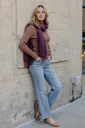 Nia Mid Rise Yoke Cell Phone Pocket Dad Jeans