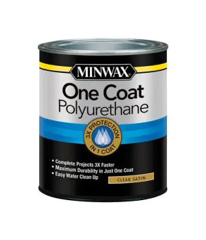 One Coat Polyurethane Finish QUART - SATIN - CLEAR