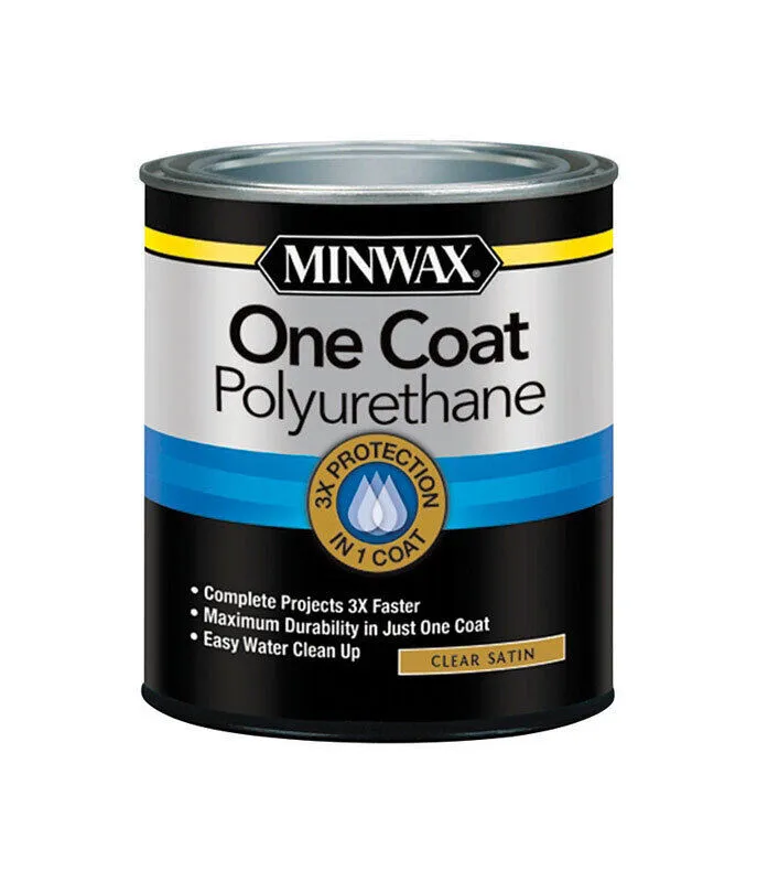 One Coat Polyurethane Finish QUART - SATIN - CLEAR