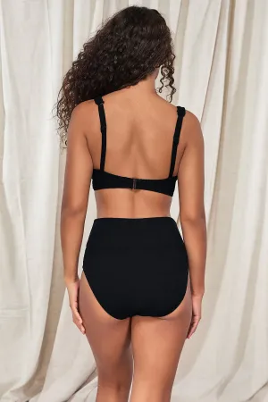 Pacifica Black Hannah High Waist Bottom