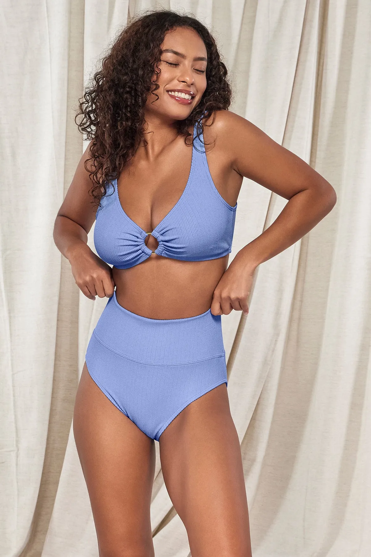 Pacifica Hydrangea Hannah High Waist Bottom