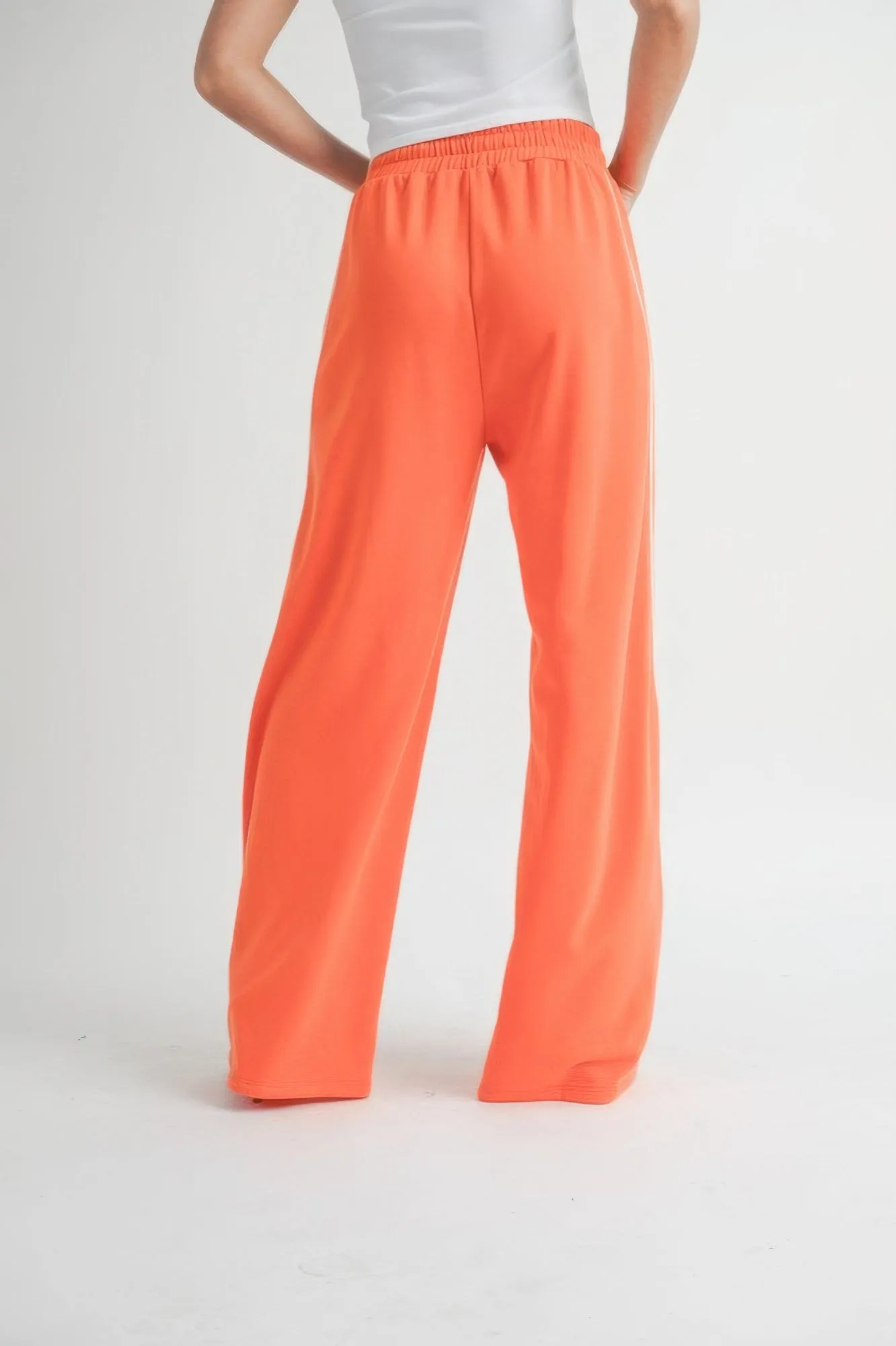 Piping Detail Drawstring Pants