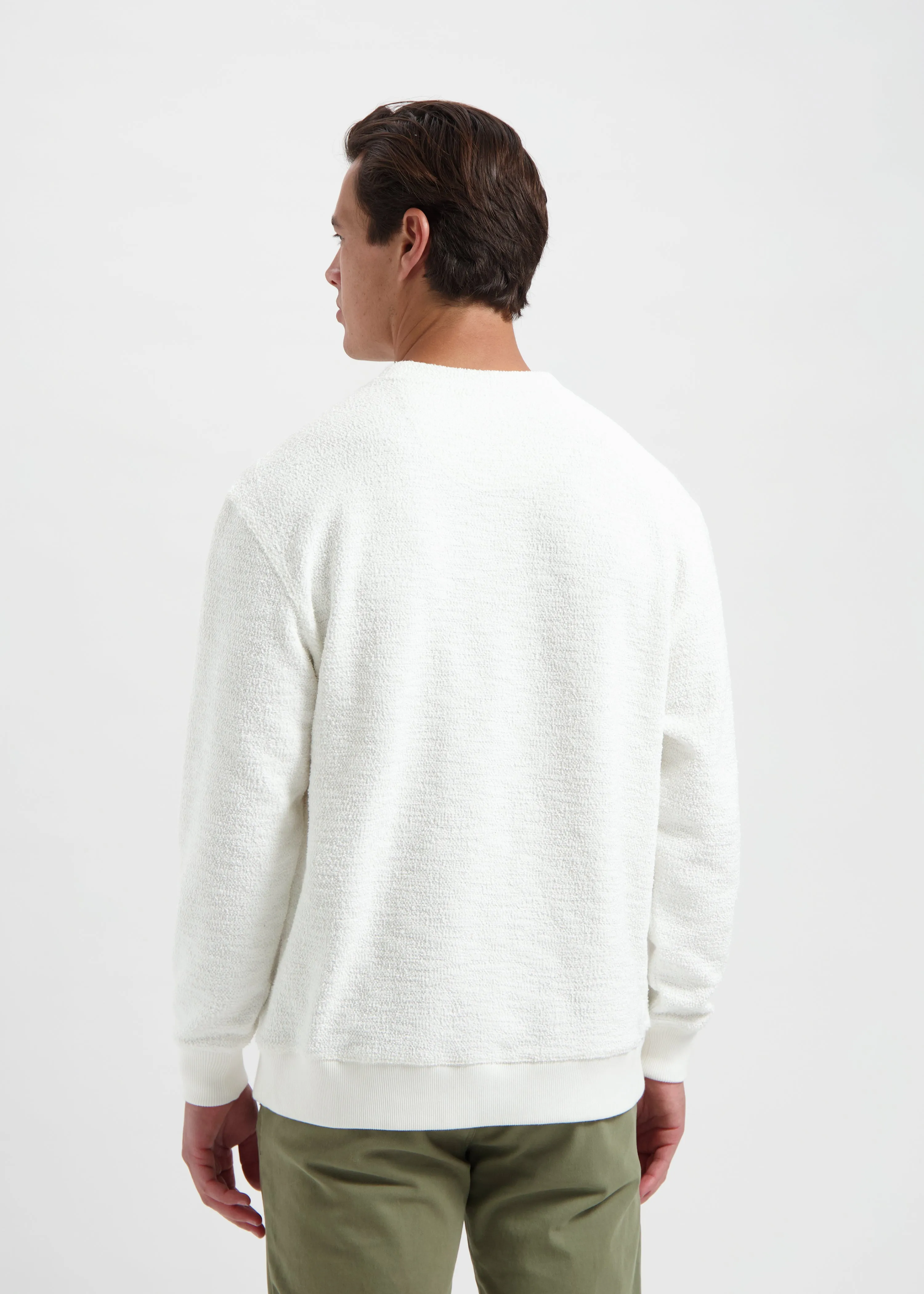 Premium Bouclé Crewneck - Ecru