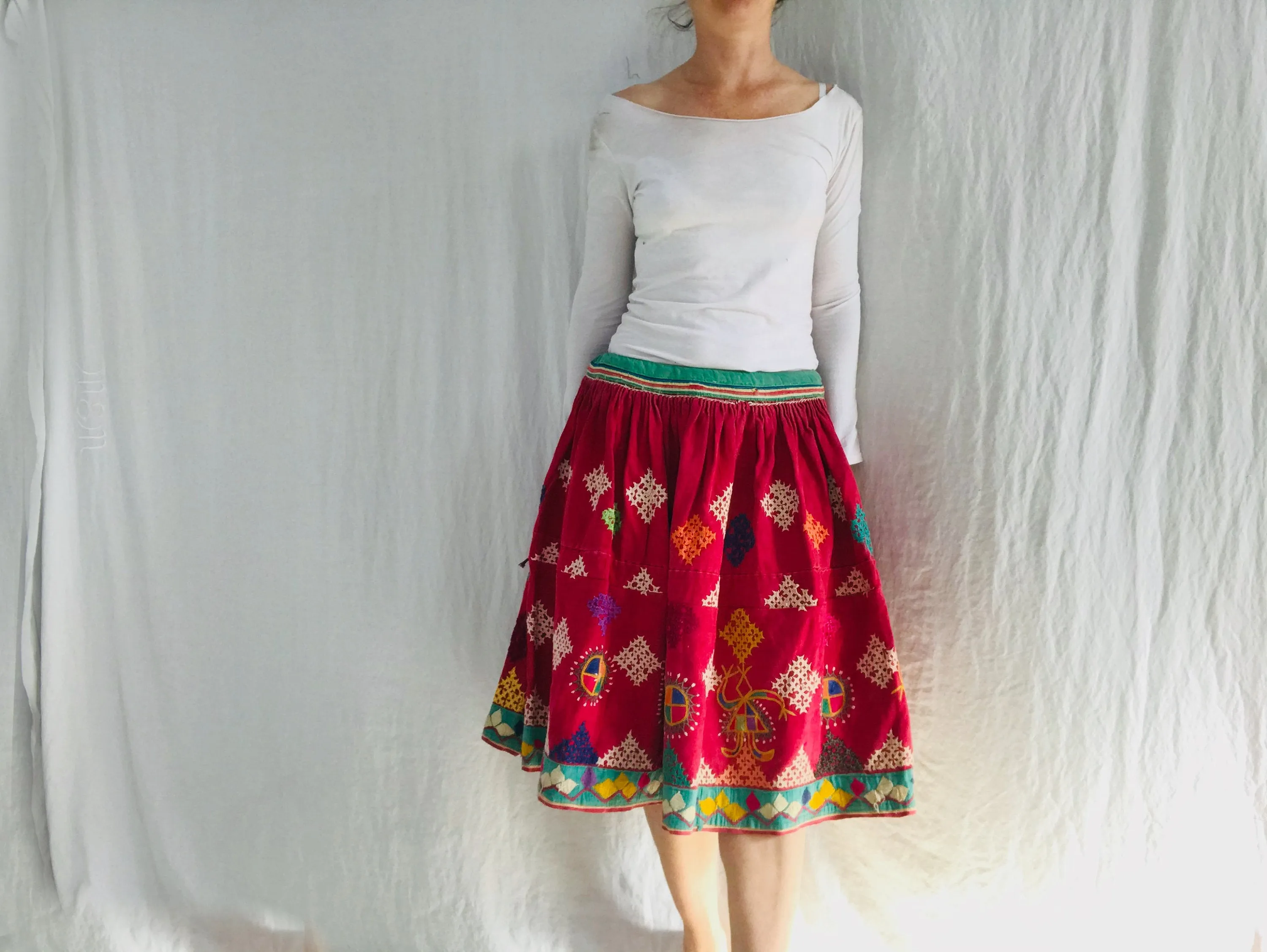 Rabari Embroidered Skirt. Vintage. Hand Embroidered.