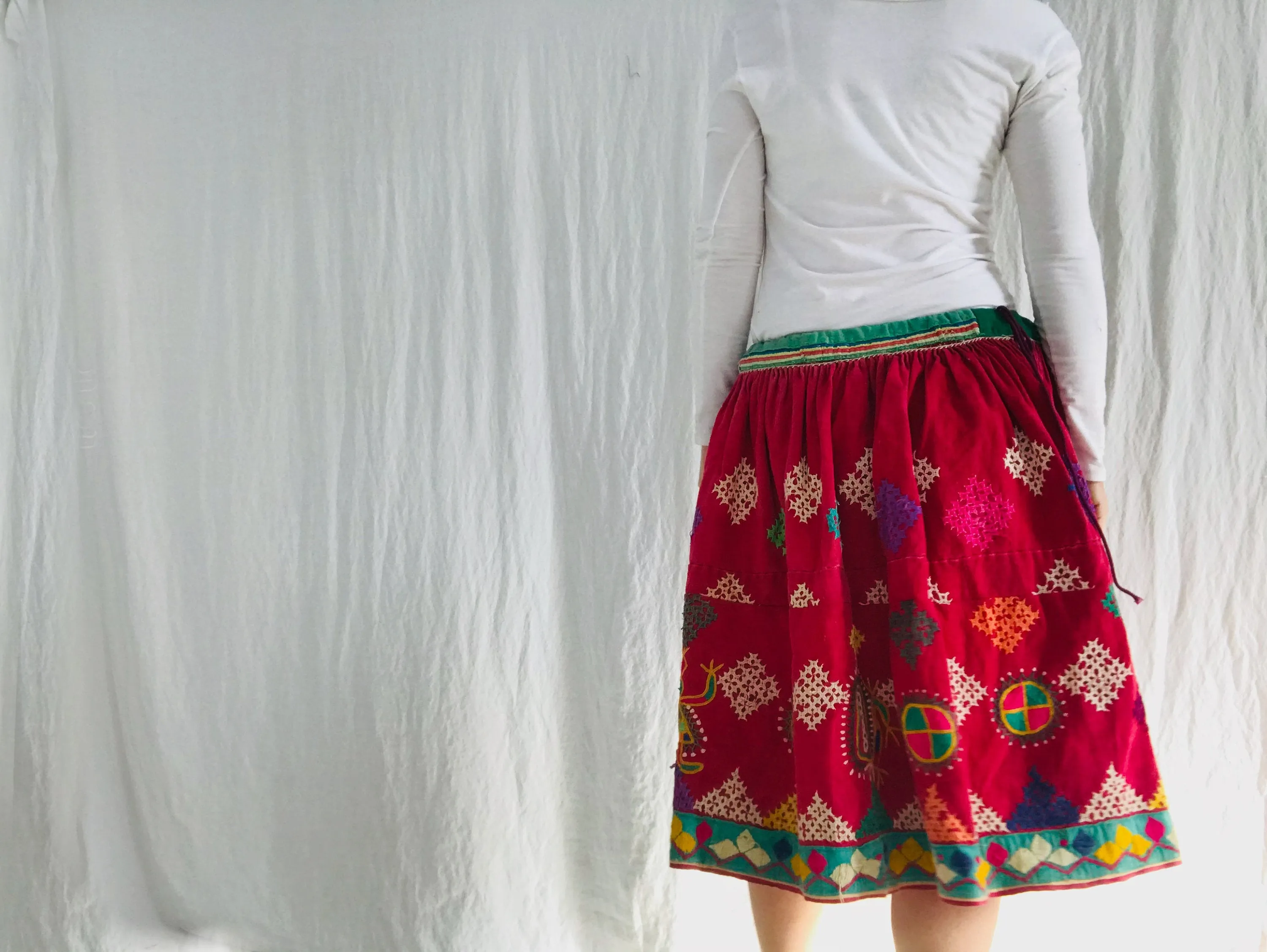 Rabari Embroidered Skirt. Vintage. Hand Embroidered.