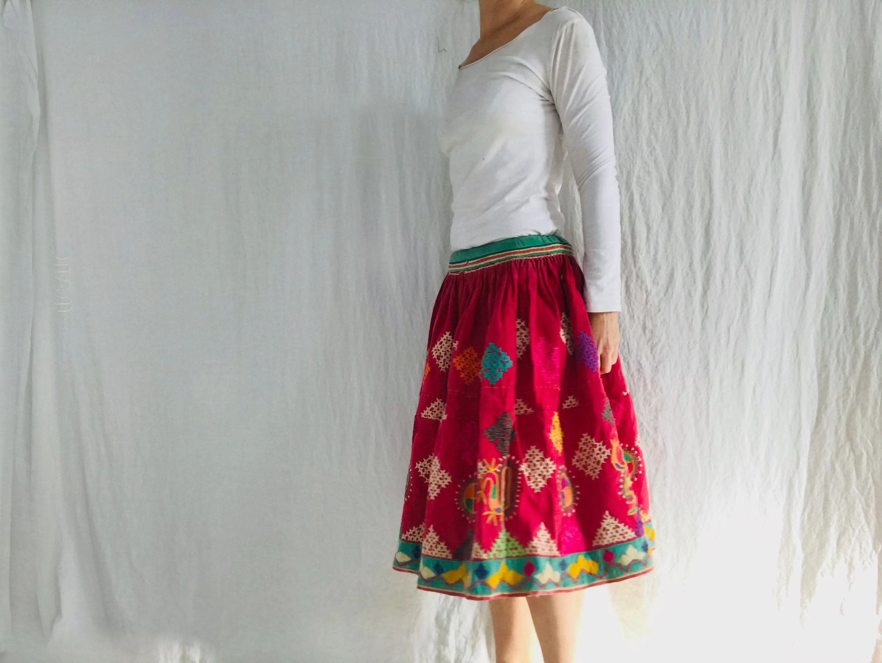 Rabari Embroidered Skirt. Vintage. Hand Embroidered.