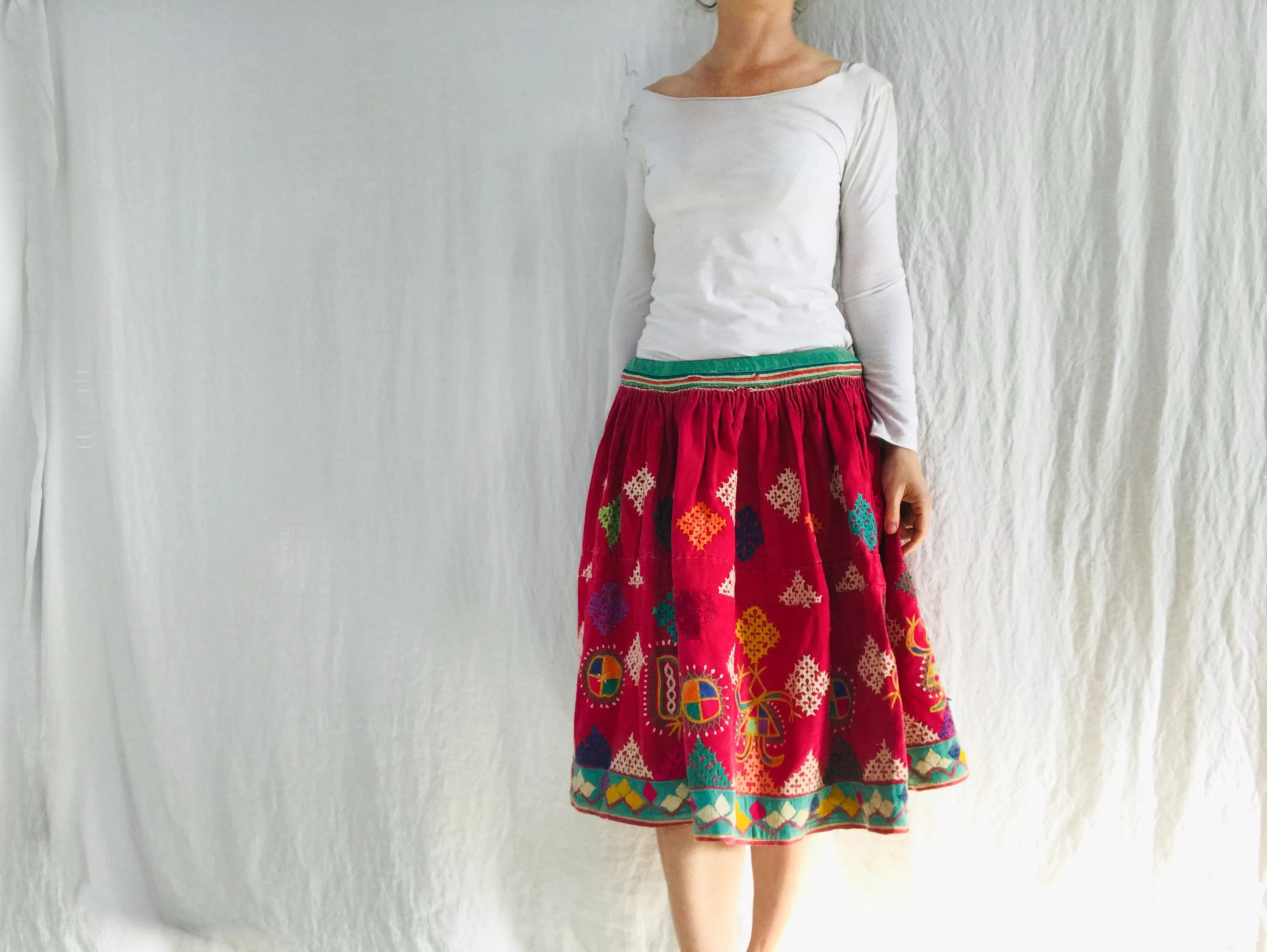 Rabari Embroidered Skirt. Vintage. Hand Embroidered.