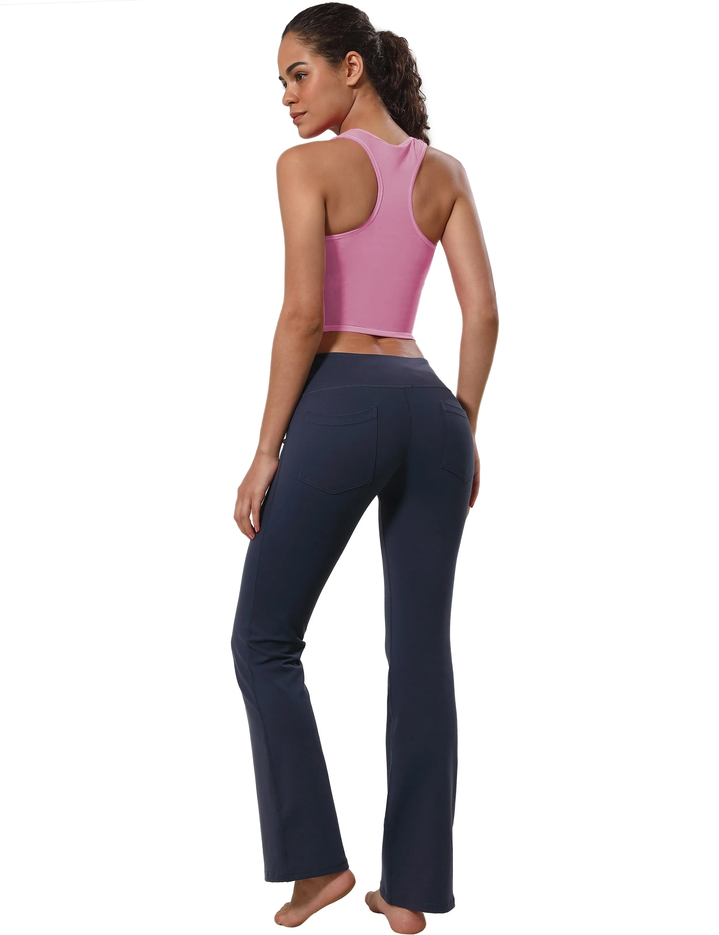 Racerback Athletic Crop Tank Tops lightpink_Golf