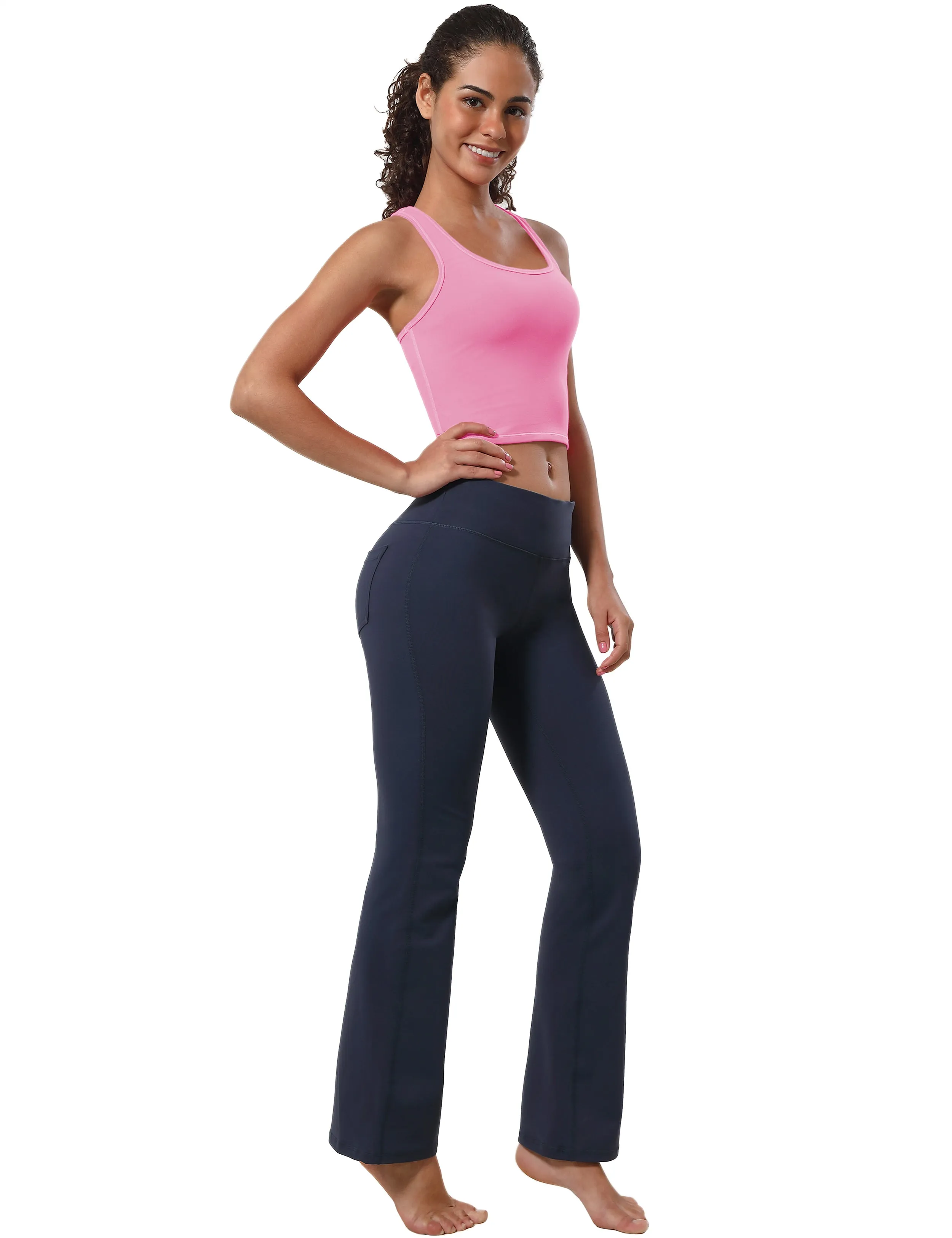 Racerback Athletic Crop Tank Tops lightpink_Golf
