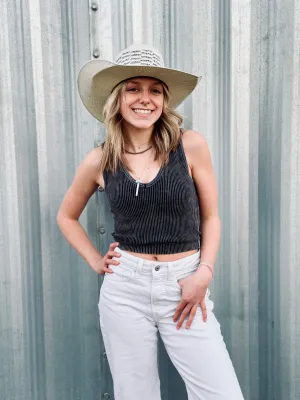 Ribbed Crop Tank Tops