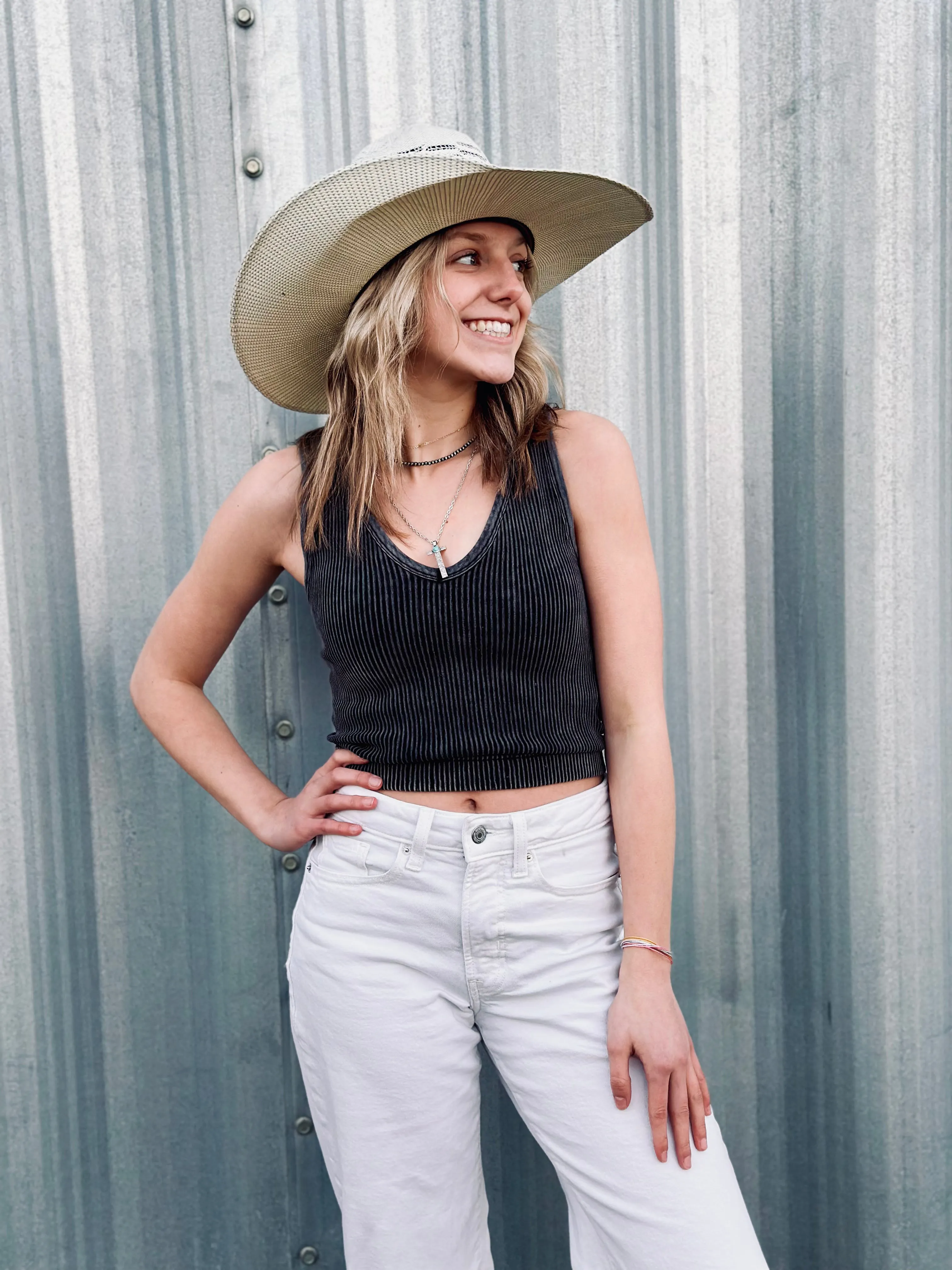 Ribbed Crop Tank Tops
