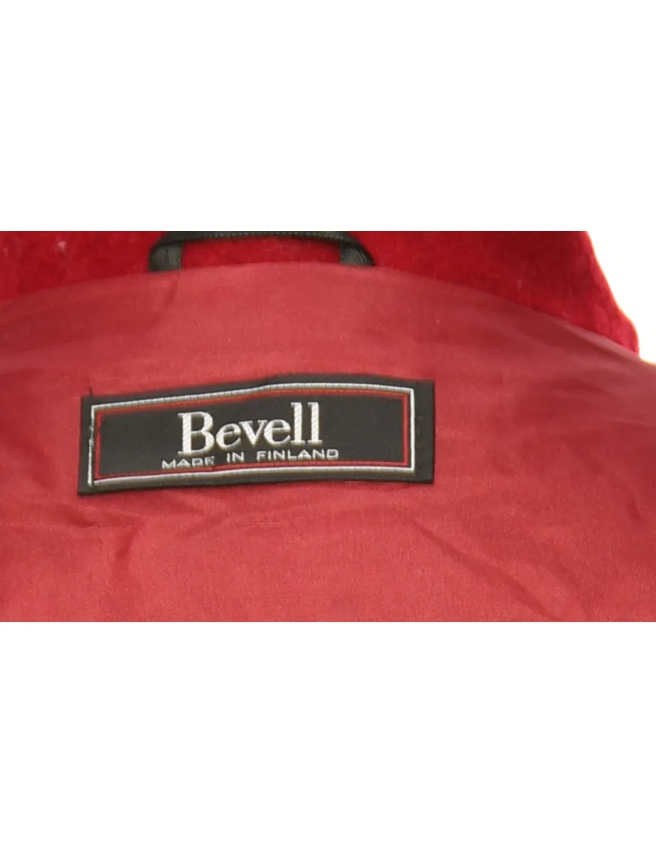 Single Breasted Red Coat - L