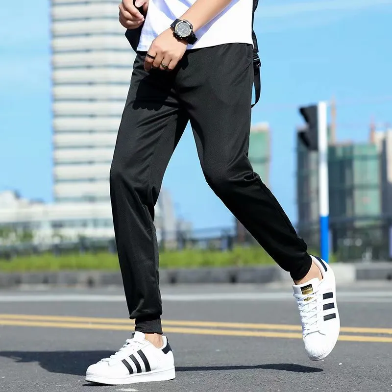 Solid Colored Slim-Fit Pants Sport Pants