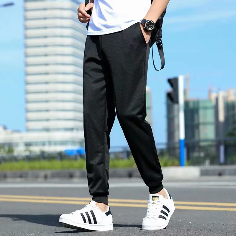 Solid Colored Slim-Fit Pants Sport Pants