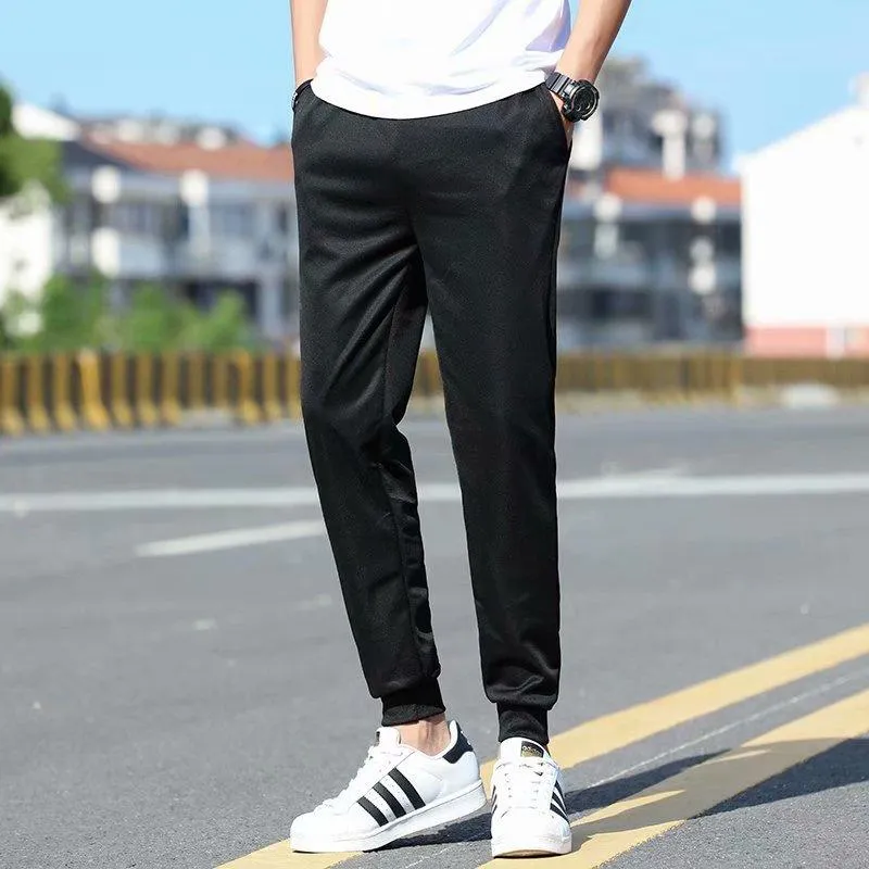 Solid Colored Slim-Fit Pants Sport Pants