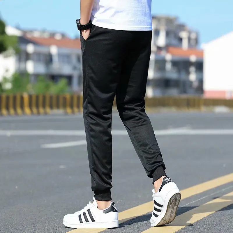 Solid Colored Slim-Fit Pants Sport Pants