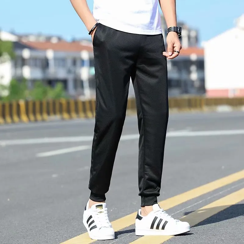 Solid Colored Slim-Fit Pants Sport Pants