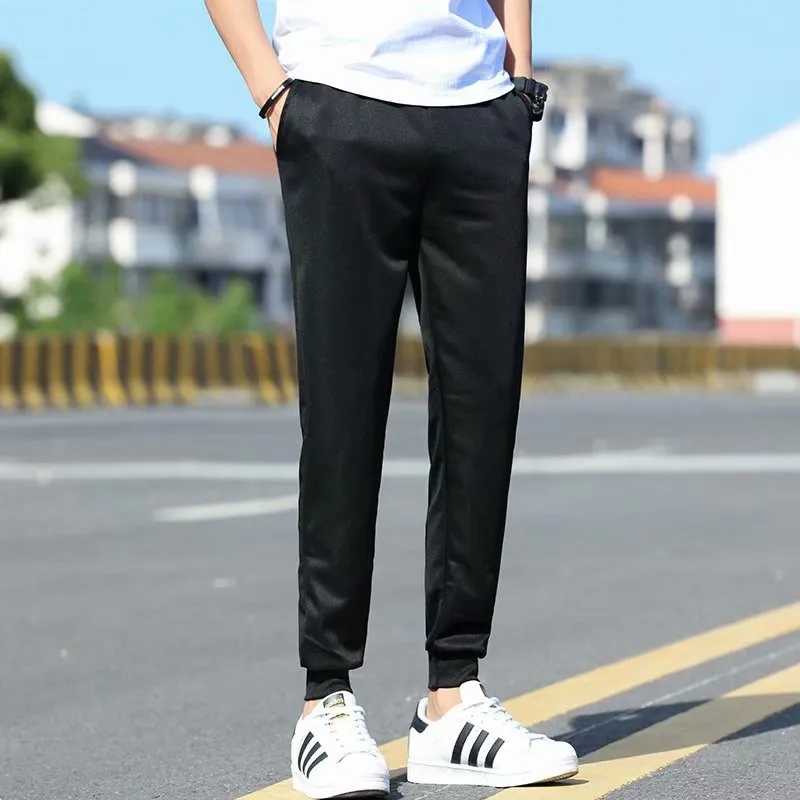 Solid Colored Slim-Fit Pants Sport Pants