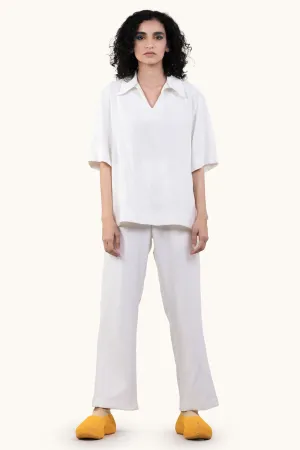 Straight Fit Crepe Pants