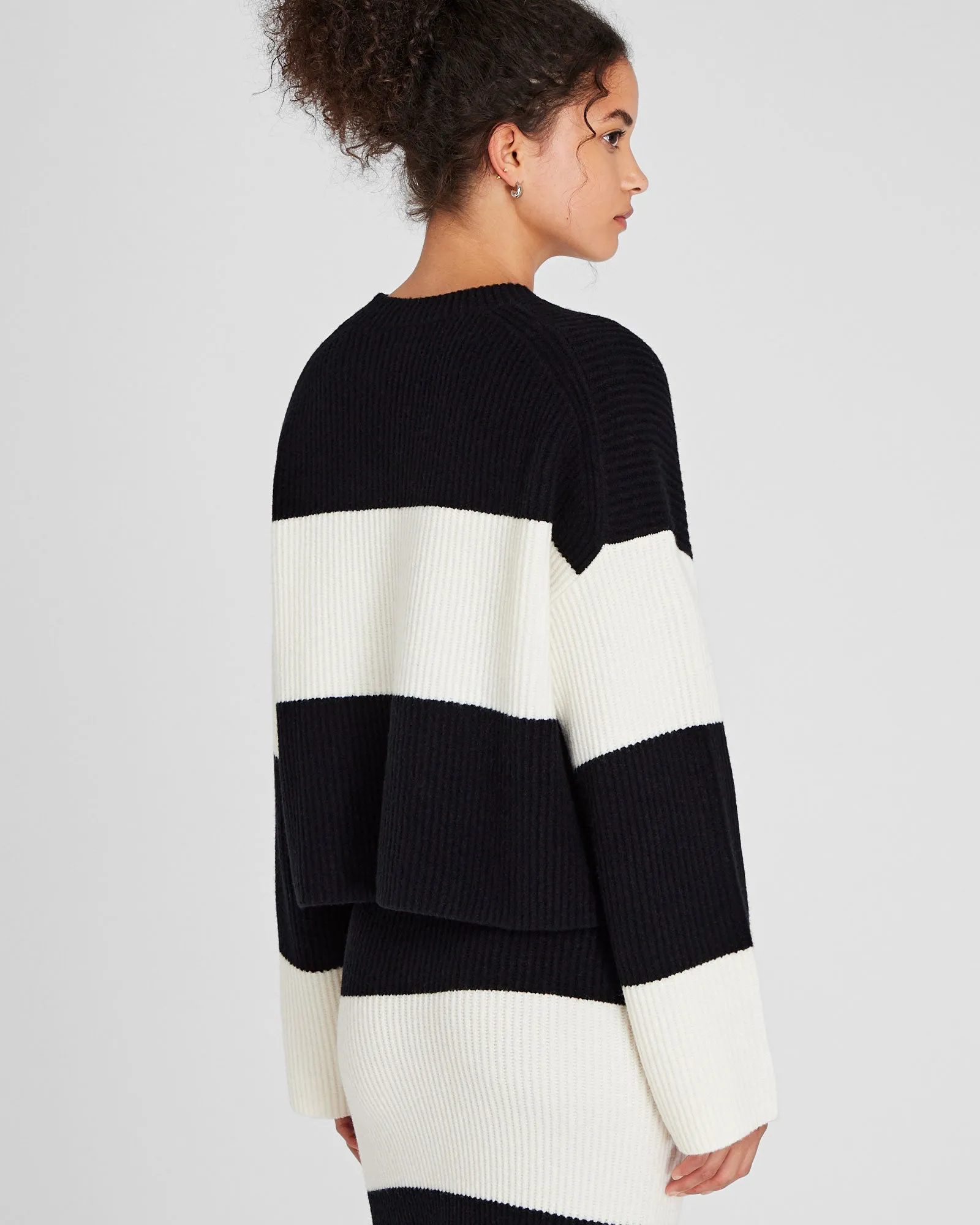 Striped Wool Blend Sweater