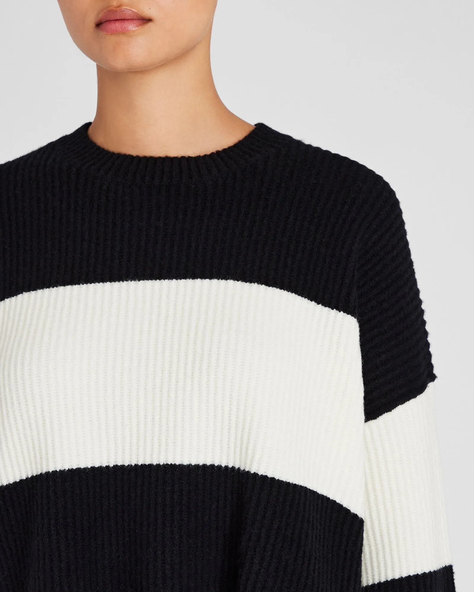 Striped Wool Blend Sweater