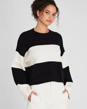 Striped Wool Blend Sweater