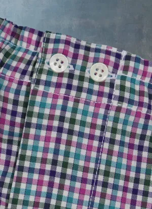 The Perfect Boxer Short in Pink/Green/Purple/Blue Check