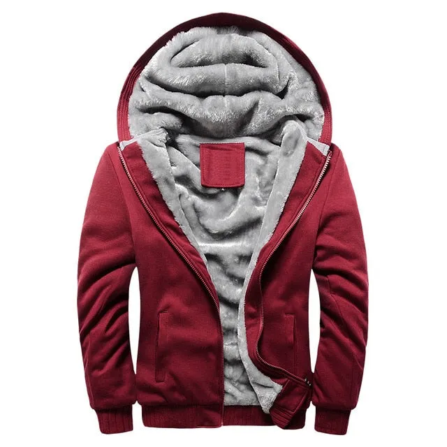 Thick Warm Fleece Zipper Men Jacket