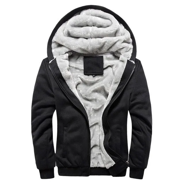Thick Warm Fleece Zipper Men Jacket