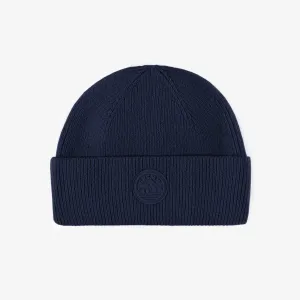 Tuque de maille marine, enfant  || Navy knitted toque, child