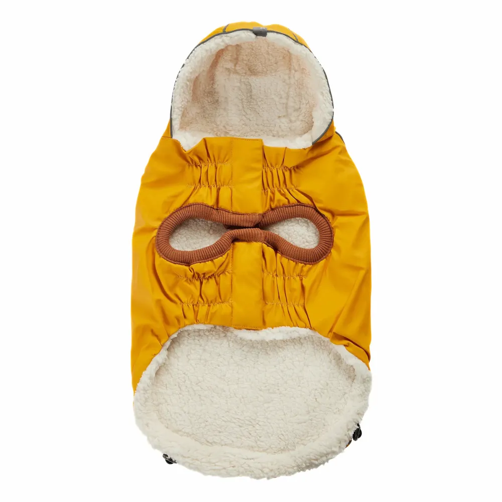 Waterproof Insulated Dog Raincoat – Elasto-Fit with Warm Sherpa Lining