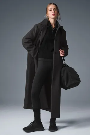 Wool Metro Long Coat - Dark Heather Grey