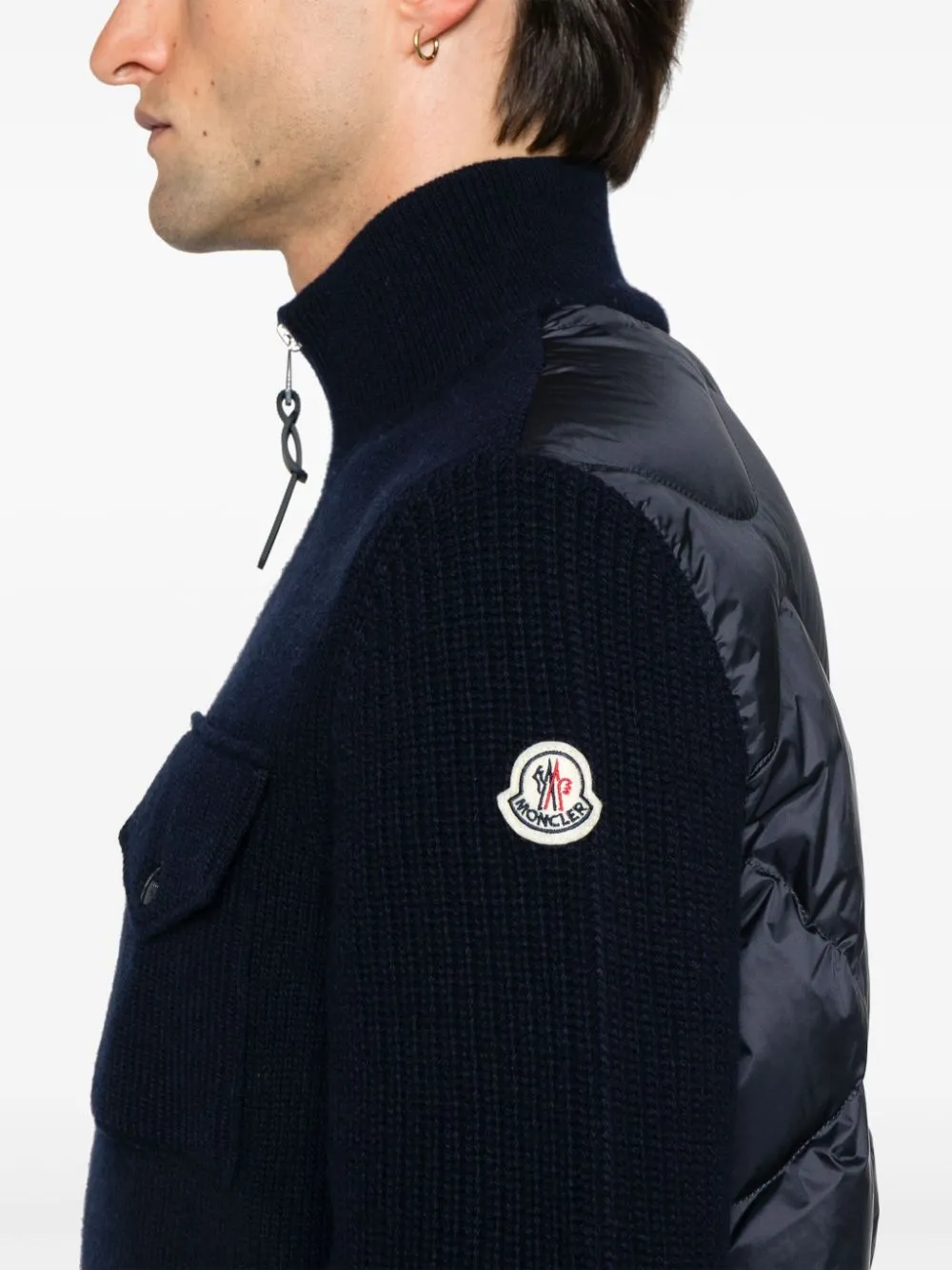 zip-up cardigan