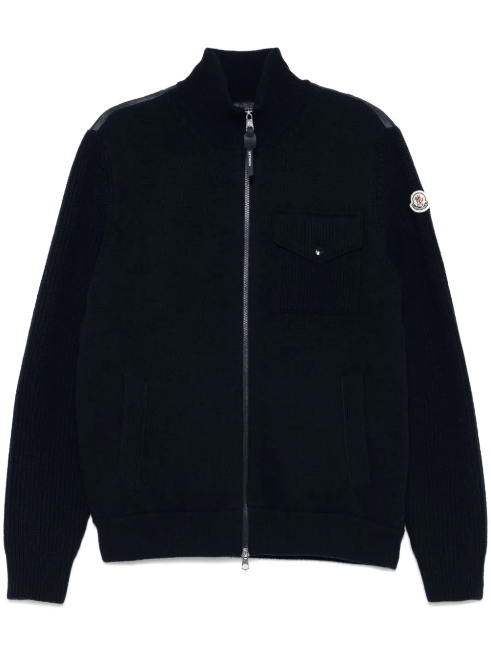 zip-up cardigan